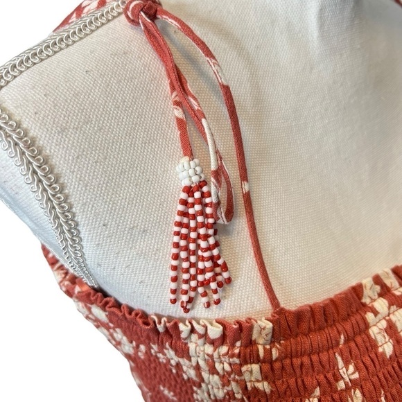 House of Harlow Linen Skirt Set Terracotta Floral Size M NEW - Picture 8 of 12